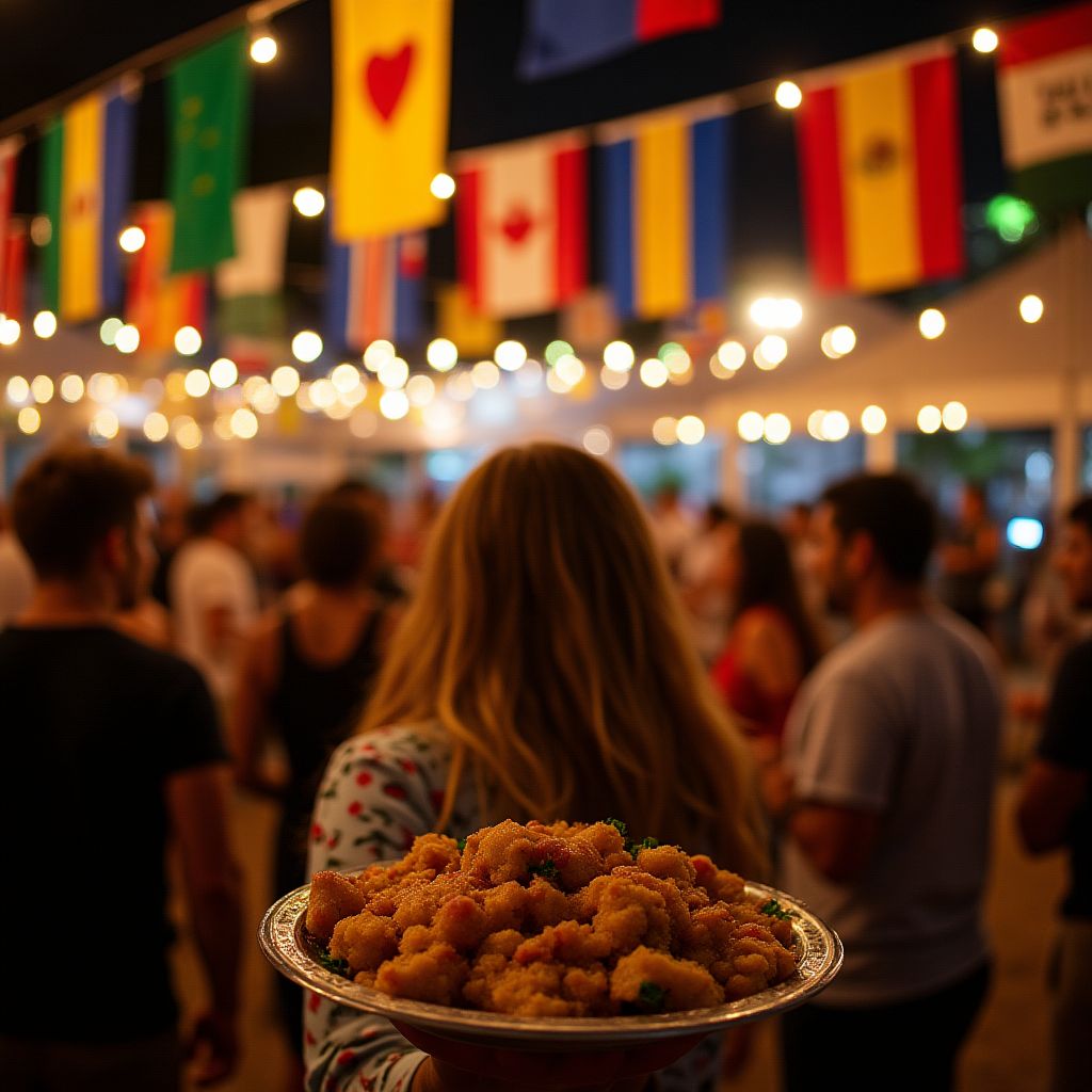 Noche cultural con música y comida