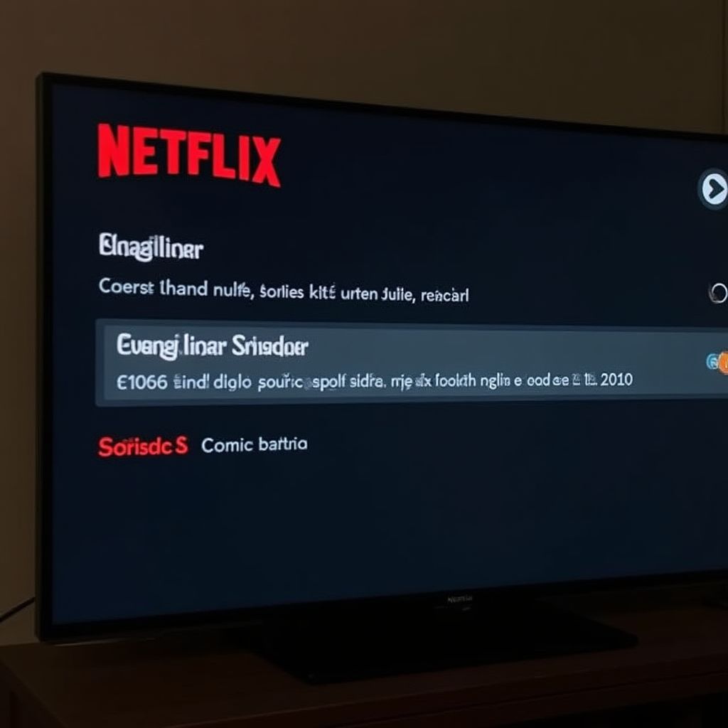 Interfaz de Netflix con series populares